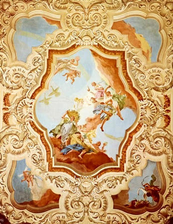 Villa Widmann - affresco Angeli e Colonna